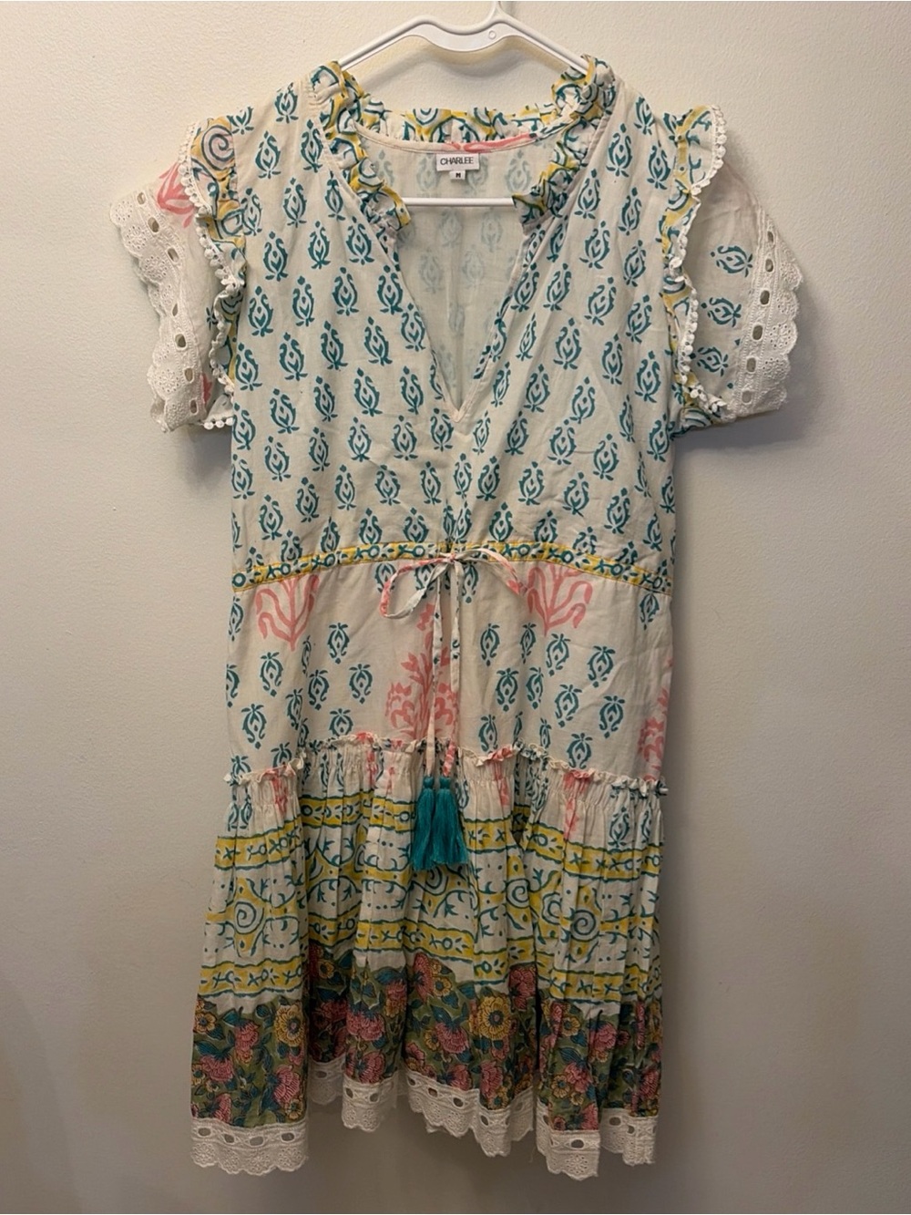 CHARLEE-By Charleston Shoe Company Garrot Dress Lily Green Sz M NWOT